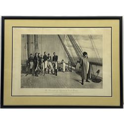 After Sir William Quiller Orchardson (Scottish 1832-1910): 'The Surrender Of Napoleon To Great Britain', monochrome print pub. 1910, 40cm x 61cm; after Elizabeth Southerden Butler (née Thompson) (British 1846-1933): 'Balaclava - The Return 25 October 1854. The Charge of the Six Hundred', monochrome print pub. 19011, 33cm x 63cm; after Andrew Carrick Gow (British 1848-1920): 'Farewell to Nelson', monochrome print 62cm x 38cm