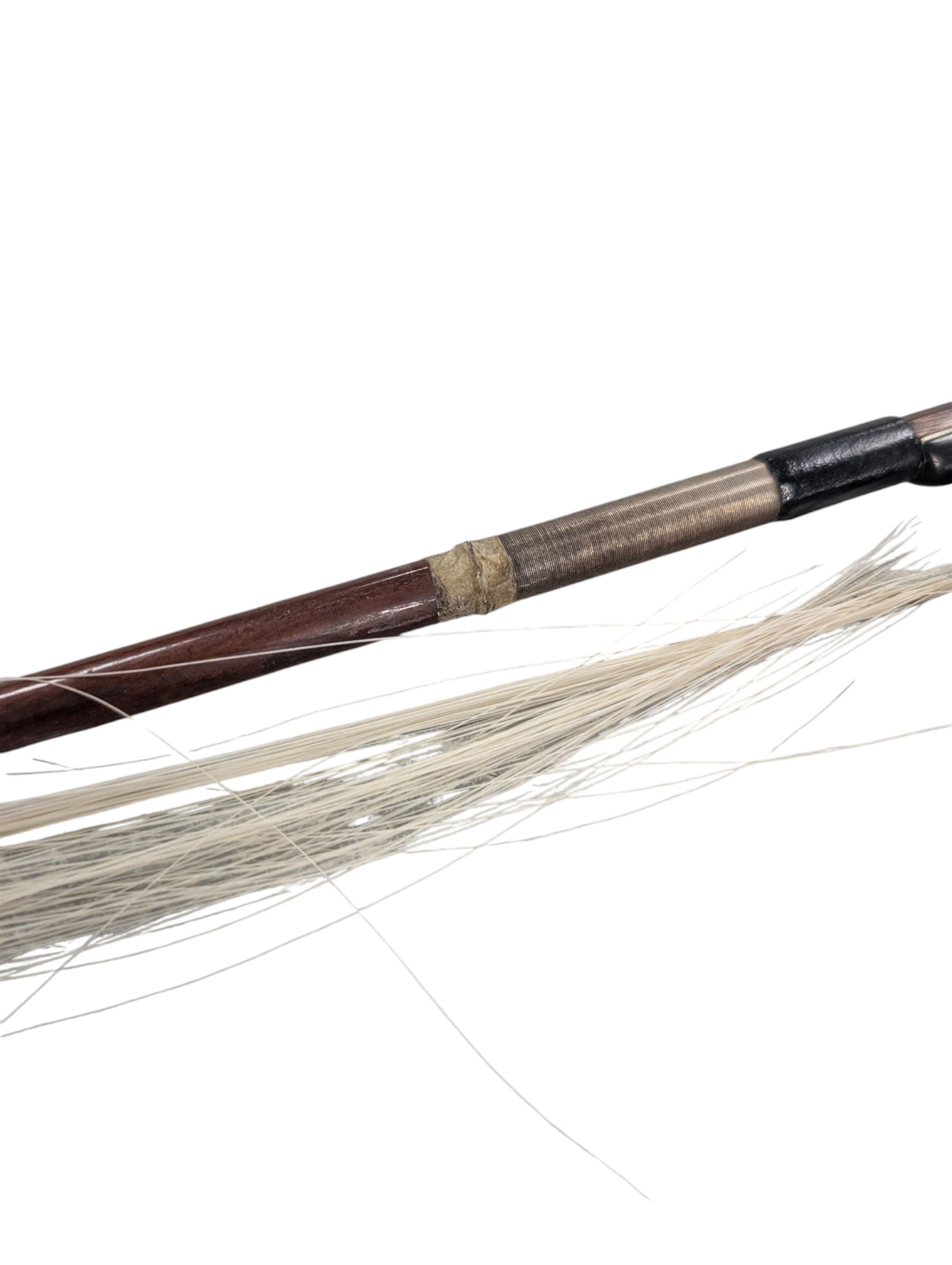 Early 19th century English cello by Samuel Gilkes of London, circa 1820, with two piece back and pine table finished in a golden brown varnish, certificate of authenticity from D.R Hill & Son, Buckinghamshire, numbered H494 in their records, in Hiscox hard case, with two horse hair cello bows, the first an English example stamped Ferranda Millars Liverpool, the second a German example stamped R. Paesold, both with ebonised mother of pearl/abalone frogs and ivory tip plates
This item has been registered for sale under Section 10 of the APHA Ivory Act