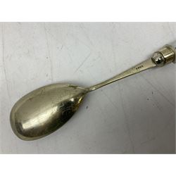 Wedgwood blue Jasperware salad bowl with silver plated collar and matching servers, bowl D22.5cm