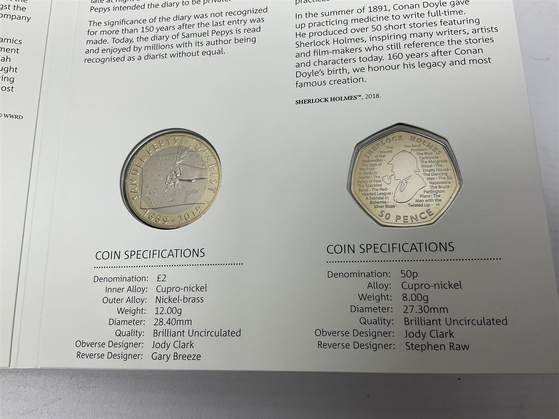 The Royal Mint United Kingdom 2019 brilliant uncirculated annual coin set, in card folder