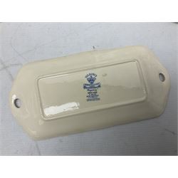 Three Spode Italian pattern platters, together with a three masons dishes of various sizes and two other plates  