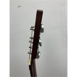 Rally five-string banjo with mahogany solid back L101cm in soft carrying case; and Brunswick Model BF200 acoustic guitar L103cm; with small quantity of instructional DVDs and booklets