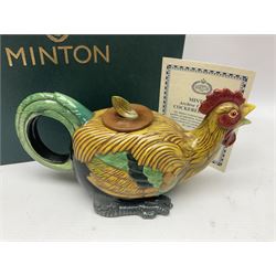 Minton Archive collection cockerel teapot, limited edition 239/2500, with certificate and original box