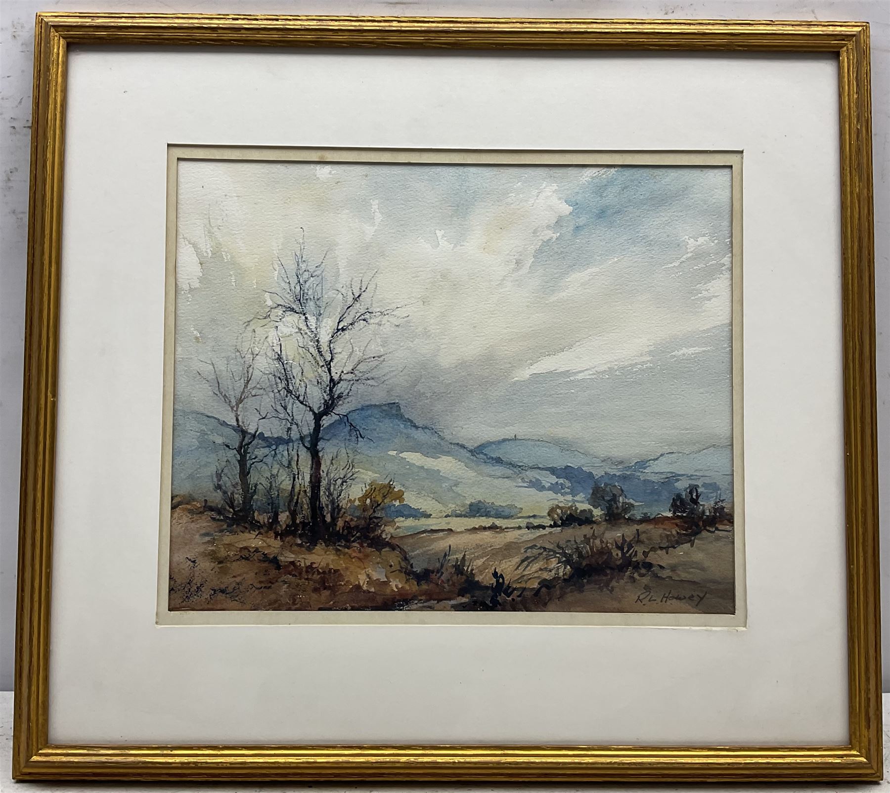 Robert Leslie Howey (British 1900-1981): 'Rosebery Topping - Cleveland', watercolour signed, titled and dated 1972 verso 26.5cm x 33cm