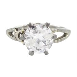 18ct white gold single stone round brilliant cut diamond ring diamond approx 1.10 carat