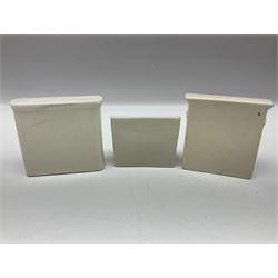 Ten WW1 crested china military models comprising seven field ambulances and three 'Home Fires Burning' fire-surrounds/range; various makers including Willow Art, Arcadian China, Grafton China, Savoy China, Carlton China etc; various crests including Devon, Aldershot, Portsmouth, West Ham, Coventry, Oxford, Hastings, Brighton etc (10)