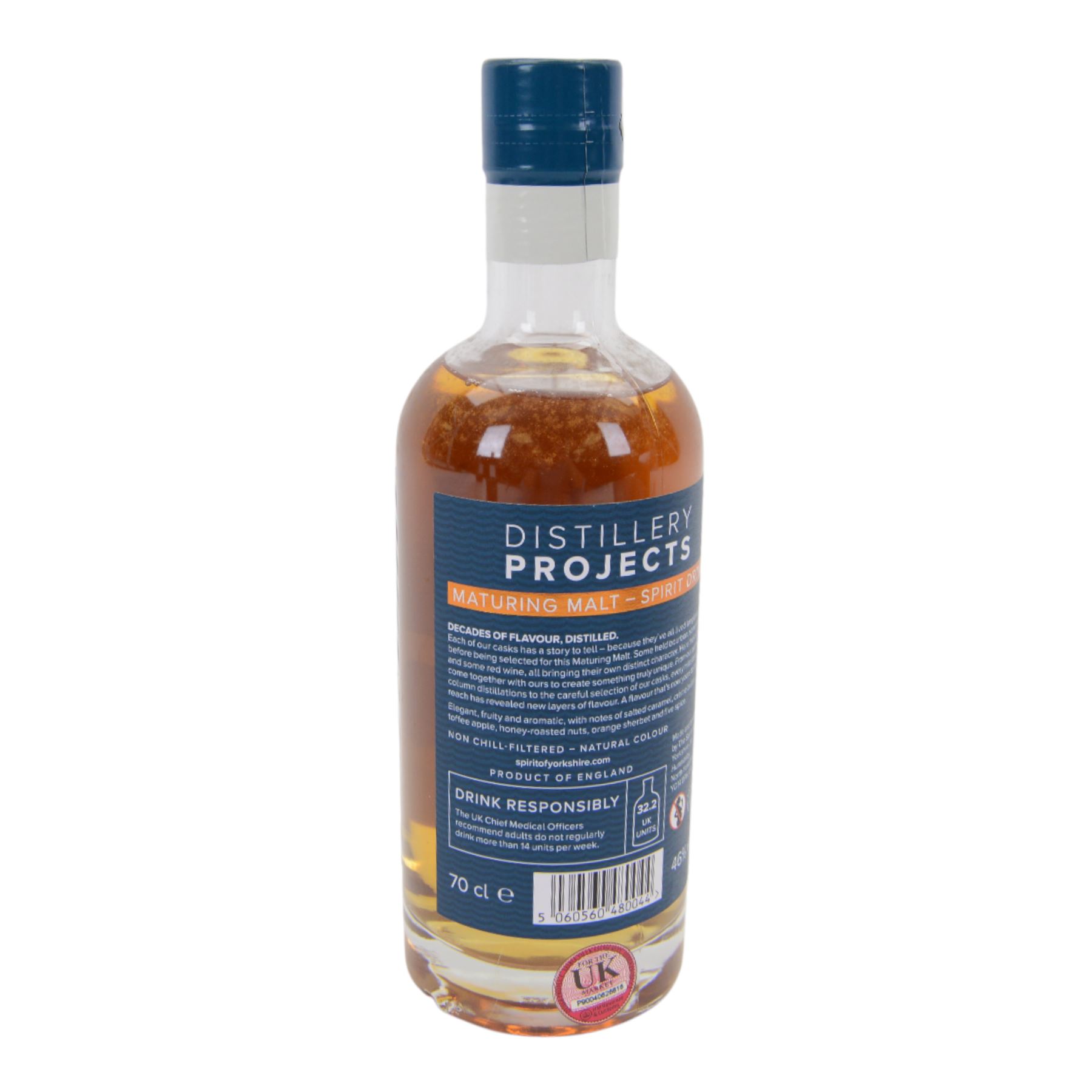 Spirit of Yorkshire Distillery, distillery projects maturing malt, project number 4, limited edition 1503/2000, 70cl, 46% vol