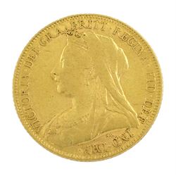 Queen Victoria 1899 gold full sovereign coin