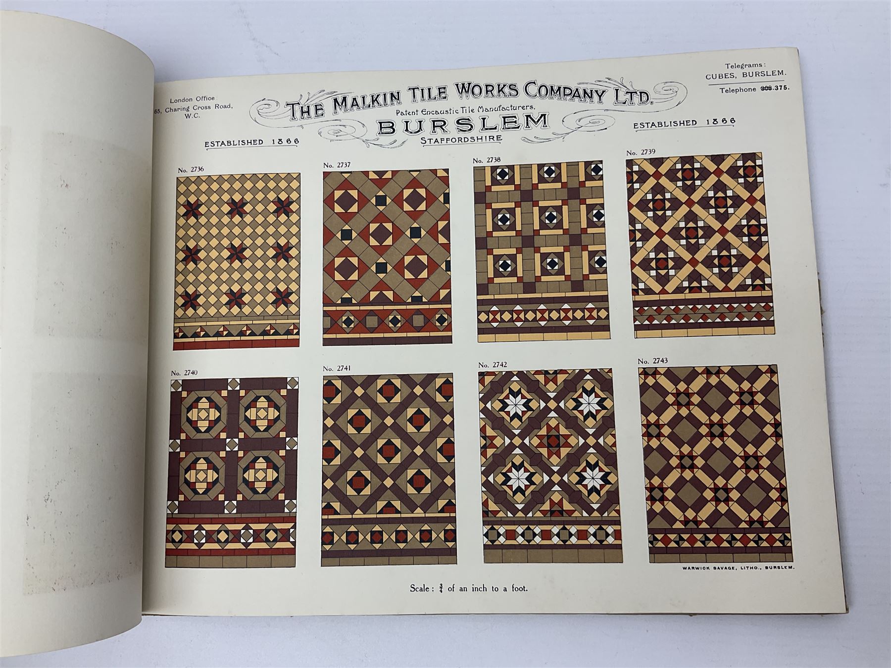 Malkin Tile Works Co Limited Burslem England, illustrated catalogue