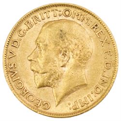 King George V 1911 gold full sovereign coin
