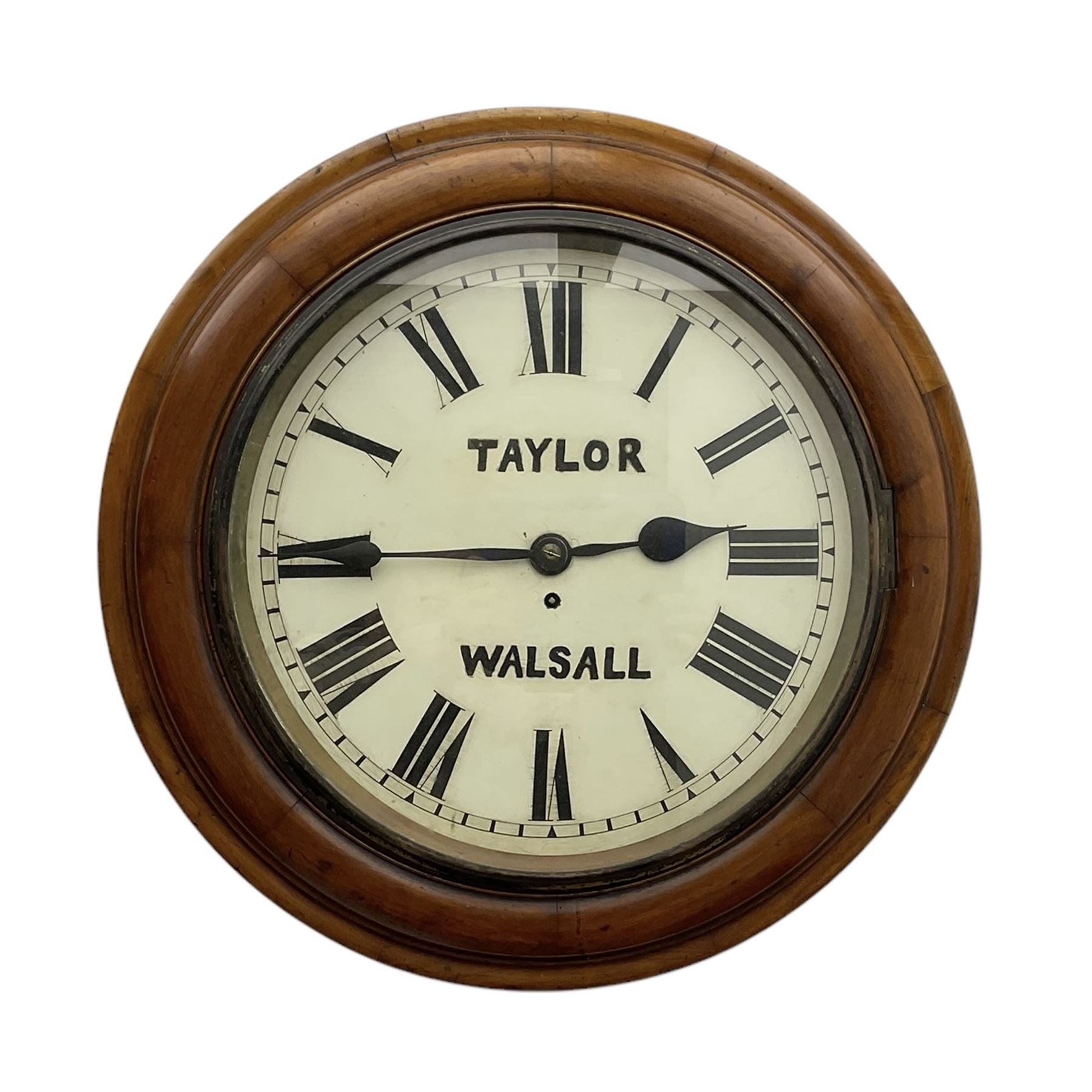 Charles Taylor of Walsall (Staffs)-Large Victorian fusee wall clock c1880 with a 23