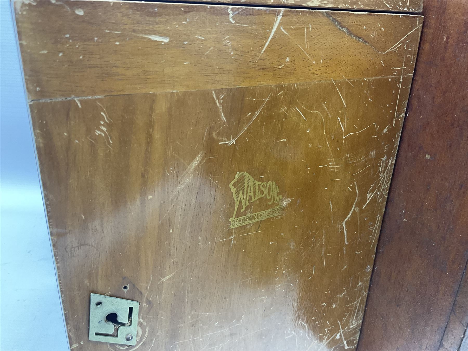 Three W. Watson & Sons microscopes, comprising Kima no 58173, Low power binocular no 98846 and High power binocular no 103144, all boxed 