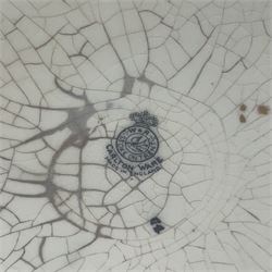 Carlton Ware lustre ginger jar and cover decorated with birds in flight on a blue ground, H32cm