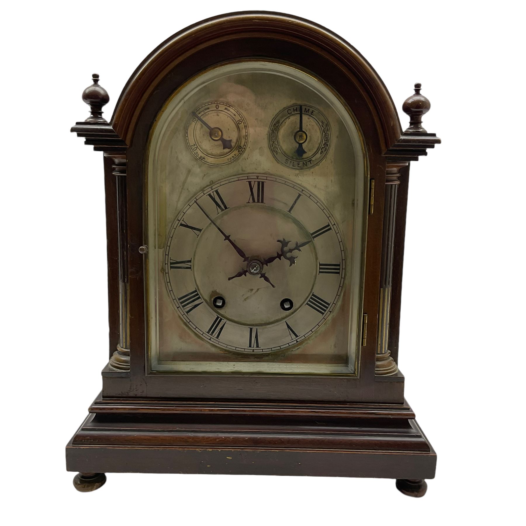 An early 20th century Winterhalder & Hoffmeier “ting tang” mantle clock