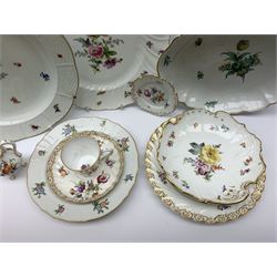 Herend cabinet plate hand coloured with insects and floral sprays, D25cm, Herend cabinet plate, Dresden coffee cup & saucer and other similar ceramics 