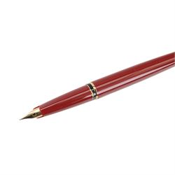 Montblanc Generation red fountain pen,14ct gold nib, in original box 