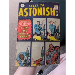 Twelve Marvel Silver Age 'Tales to Astonish' comic books, spanning years 1962-1964, comprising issues #28, #36, #37, #38, #42, #45 x 2, #47, #48 x 2, #49 and #51