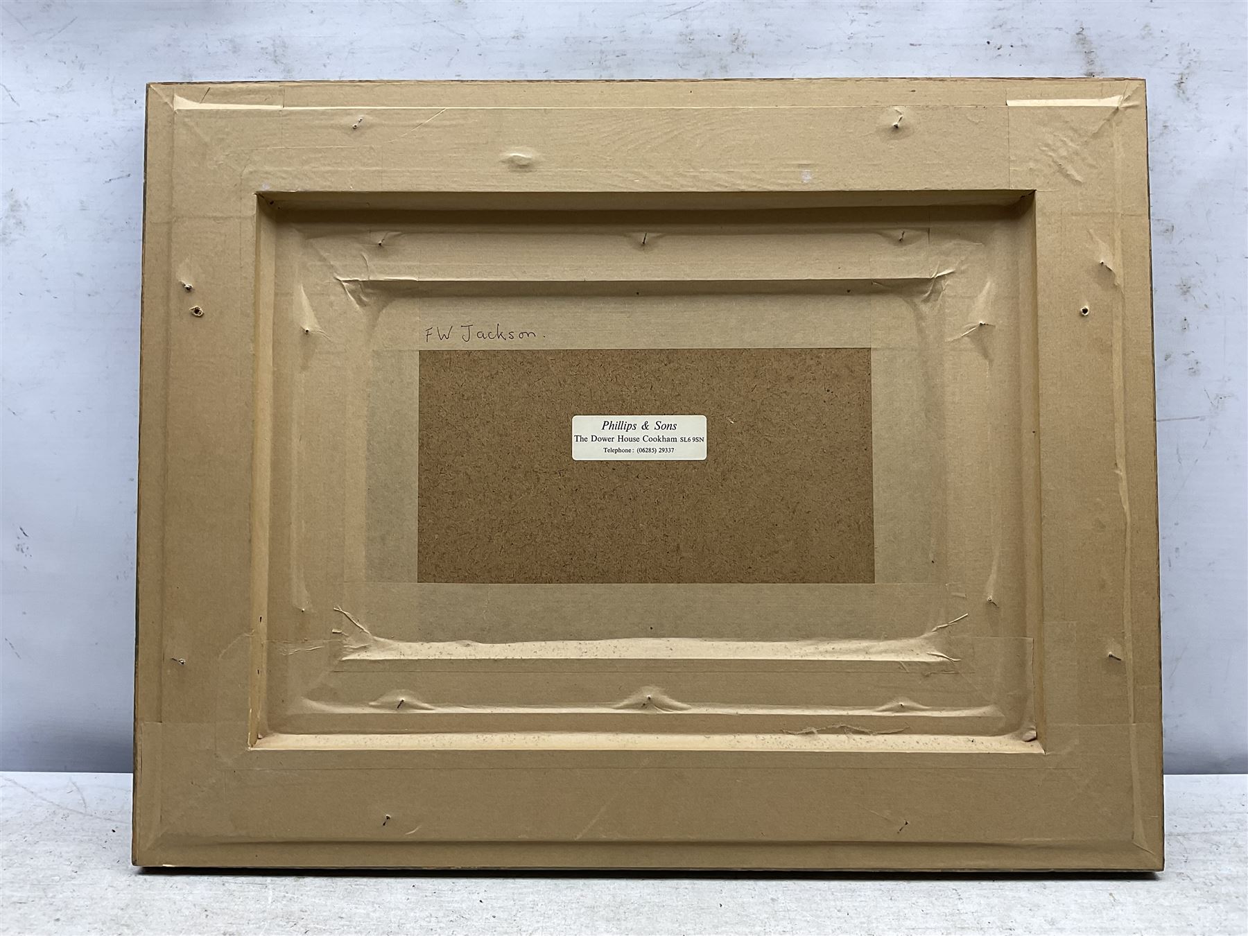 Frederick William Jackson (Staithes Group 1859-1918): Cattle Taking a Drink, oil on canvas laid on board unsigned 19cm x 31cm 
Provenance: exh. Phillips & Sons Cookham, October 1988, label verso