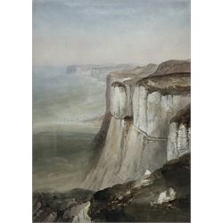 Henry Barlow Carter (British 1804-1868): 'Speeton Cliffs Yorkshire', watercolour unsigned, signed and titled verso and on mount 35cm x 25cm