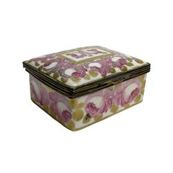 Early 19th century Swansea box of rectan