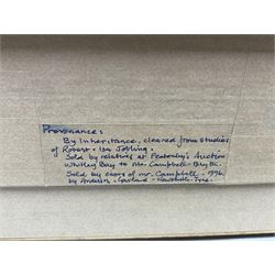 Robert Jobling (Staithes Group 1841-1923): Line Fishing from a Rowing Boat, oil on canvas unsigned, provenance verso 29cm x 54cm