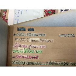 Great British and World stamps, including Austria, Hungary, Switzerland, France, Italy, Sweden, United States of America etc, various first day covers, stamps on envelope pieces etc, housed in albums, folders and loose, in three boxes