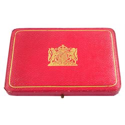 King George V 1927 proof coin set, comprising threepence, sixpence, one shilling, florin, halfcrown and 'wreath' crown, cased