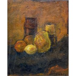 Attrib. Béla Adalbert Czóbel (Hungarian 1883-1976): Still Life of Fruit, oil on canvas laid on board signed 54cm x 44cm