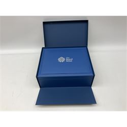 The Queen's Diamond Jubilee silver proof coin collection, consisting of twenty-four coins from Commonwealth countries, produced by The Royal Mint, housed in a blue presentation case, with certificate stating this is number 1397 of 15000 produced