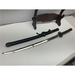 Modern sword set and wall clock