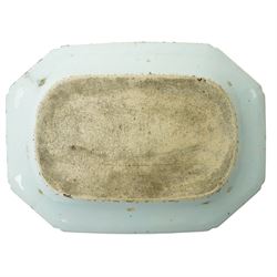 Two 18th century Chinese blue and white platters, painted with traditional landscapes, D31cm 