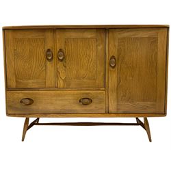 Ercol elm sideboard circa. 1960's, fitted with cupboards and single drawer