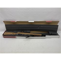 Springfield Armory M1A .22 cal. air rifle with under-lever action and wooden stock; serial no.6300, L116cm overall; in original cardboard box  NB: AGE RESTRICTIONS APPLY TO THE PURCHASE OF AIR WEAPONS.