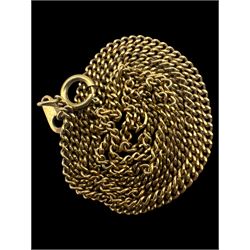 9ct gold jewellery, including two chains and a cross pendant, all hallmarked 