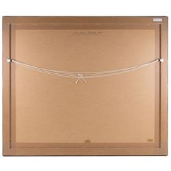 Jim Miller Wright (Scottish 1954-): 'Cotton Grass on Farndale Moor' North York Moors, oil signed with monogram, titled verso 51cm x 72cm 