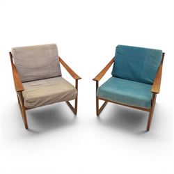 Peter Hvidt and Orla Mølgaard for France and Son - pair of mid-20th century model FD130 te...