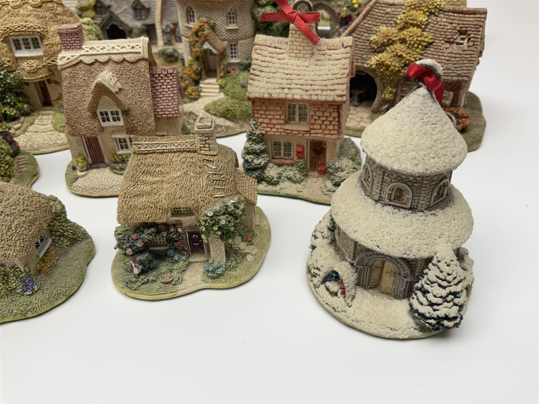 Twenty five Lilliput Lane, to include Village School, Greensted Church, The Chocolate House etc 