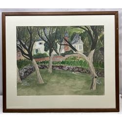 Rachel Reckitt (British 1908-1995): 'Near Brive' Southern France, watercolour and pencil signed and titled 49cm x 62cm