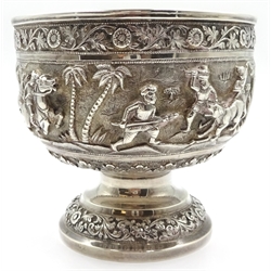  Indian silver pedestal bowl (no marks) diameter 11.5cm approx 10oz  