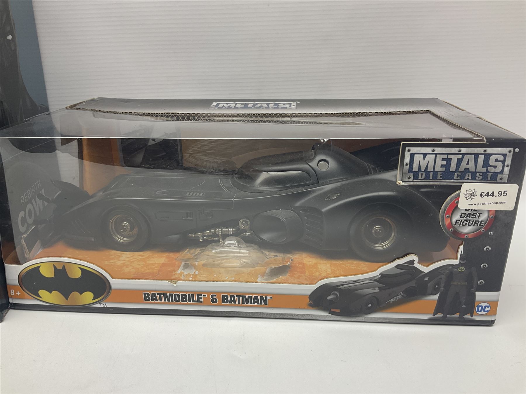 Eaglemoss Batman Universe Collector’s Bust ‘Rebirth Cowl’ with ten further Batman boxed and loose vehicles, figures and collectables to include Metals Die-Cast, Mattel, Hot Wheels etc, in two boxes