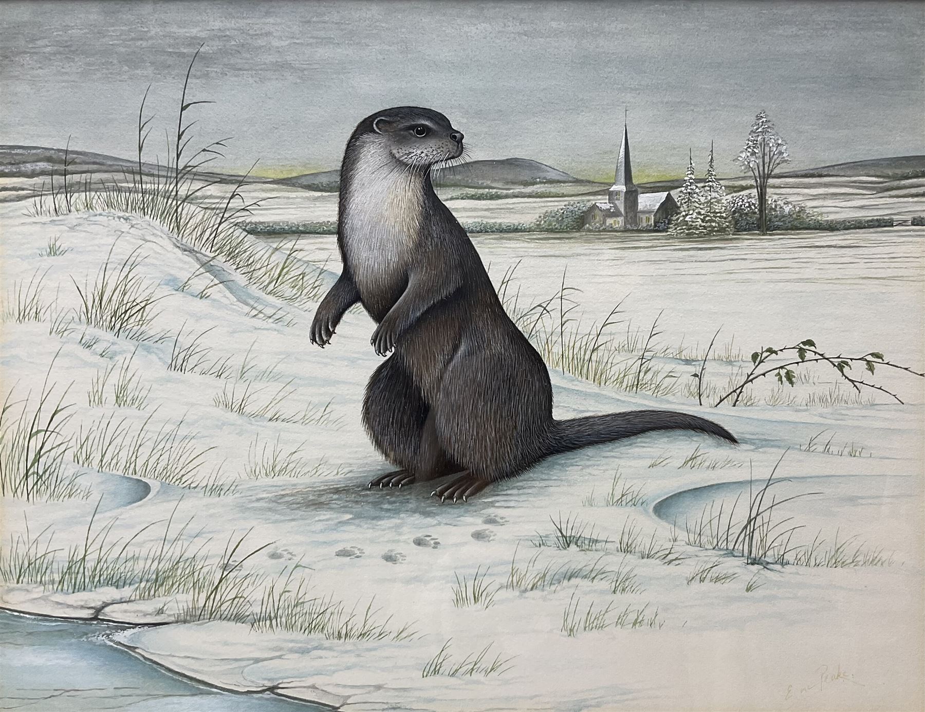 Eric Peake (British 1940-): 'Winter Otter' 'Summer Otter' and 'Autumn Otter', set three watercolours signed, titled and dated 1984-1985 verso 25cm x 33cm (3)