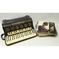  Paolo Soprani 120 bass piano accordion and vinyl LP's  