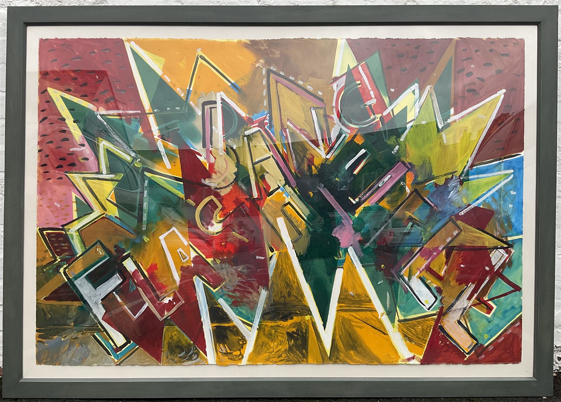 Kane Cunningham (British 1961-): 'Flash Bang Wallop!', watercolour on Arches paper, signed and titled verso 103cm x 153cm