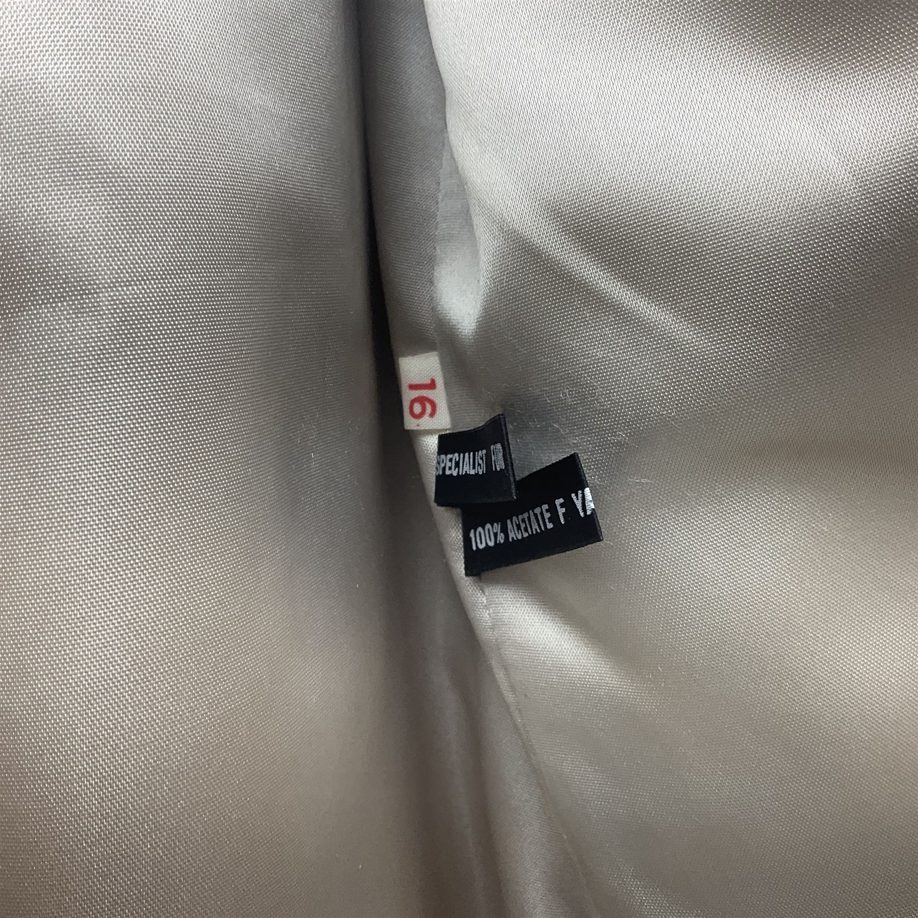 Silver fox fur ladies short jacket, silk lined, makers label for Femina Furs