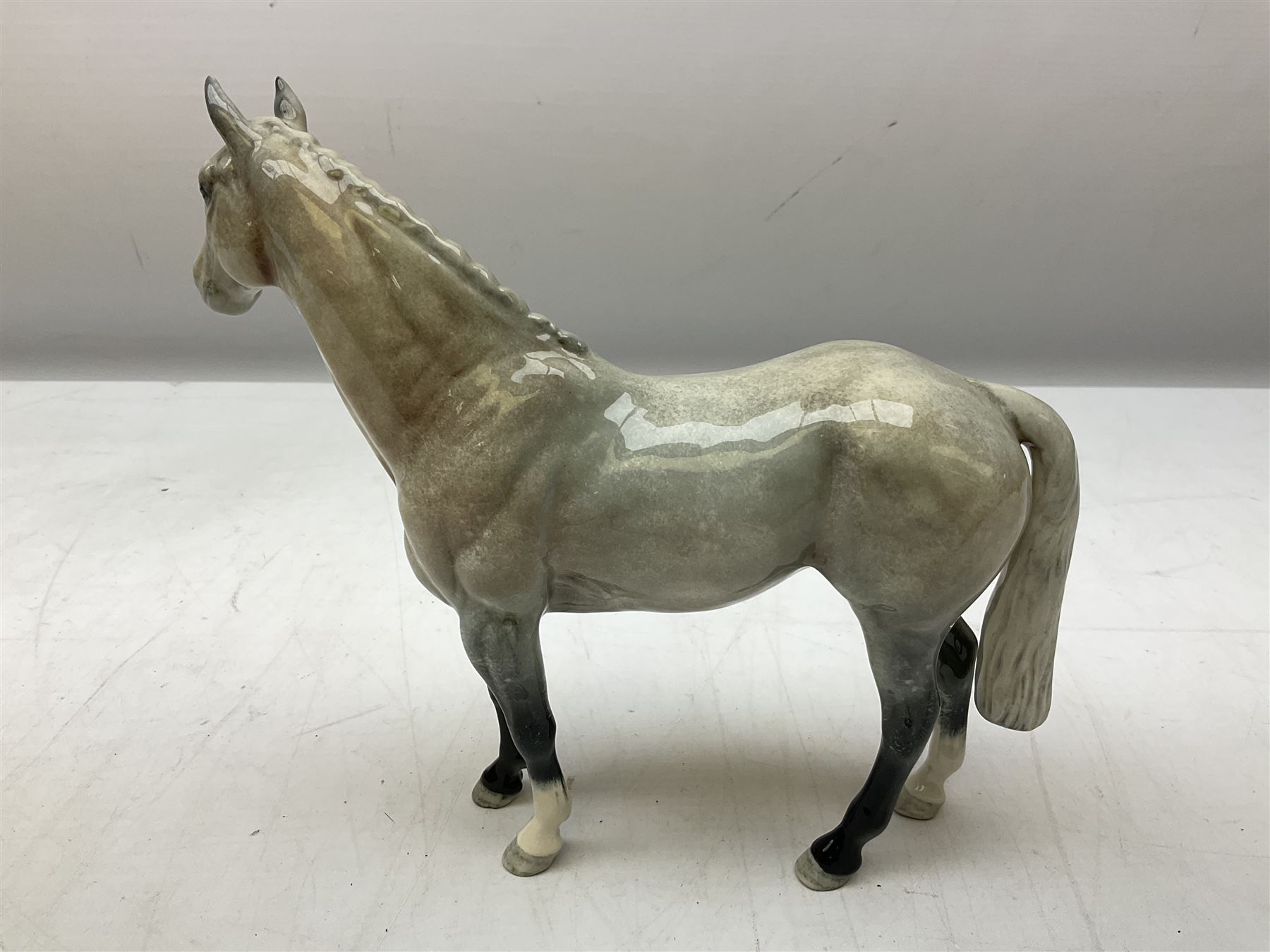 Beswick Grey Roan Hunter, no. H260 with printed mark beneath H19.5cm