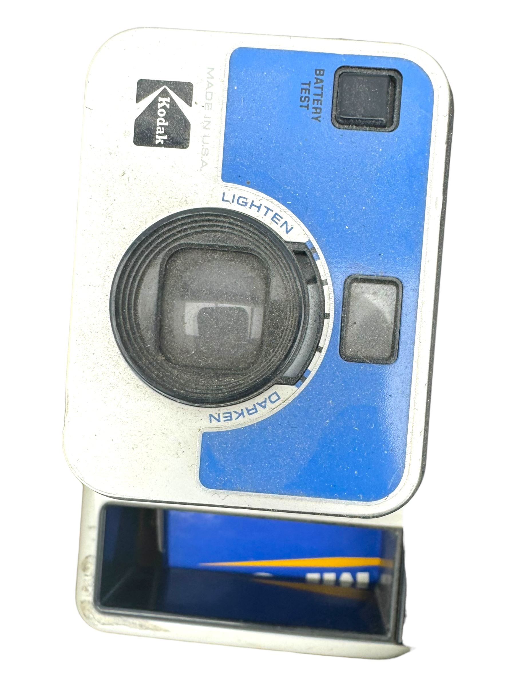 Olympus SP-700 digital camera, boxed, Exakta RTL1000, Vivitar Telephoto 200mm lens, Kodak instant cameras and other cameras and accessories 