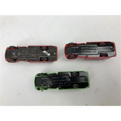 Dinky - six unboxed and playworn/repainted early die-cast tankers