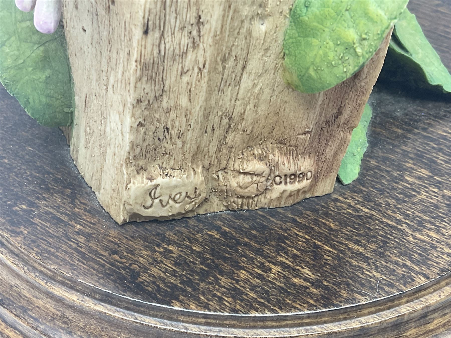 Border Fine Arts figure Barn Owl in Flight B1532, boxed with certificate, together with Country Artists figure Tawny Owl with Honeysuckle CA441, tallest H31.5cm