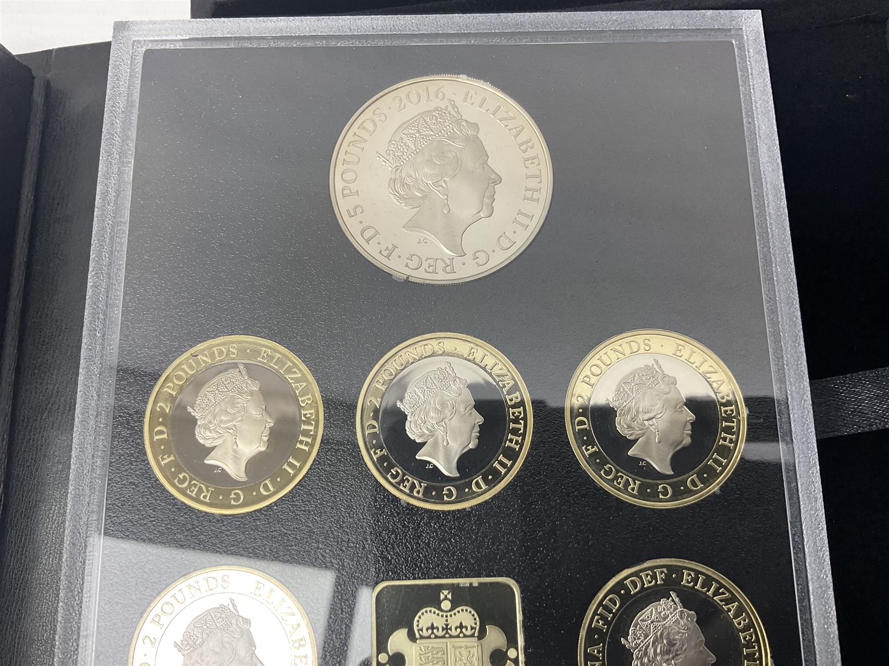The Royal Mint United Kingdom 2016 proof coin set collector edition, cased with certificate