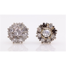  Pair of matched diamond ear-rings (two loose stones)  